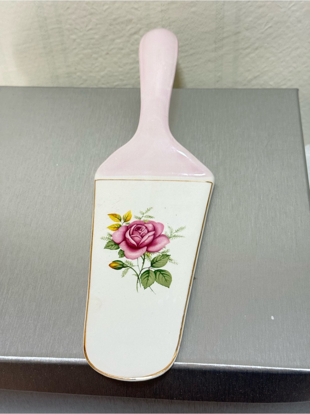 Royal Tudor Ware Barker Bros England Pink Floral Ceramic‎ Server 10 in Vintage